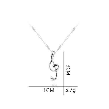 Explode Money Chain Clavicle Chain Fashion Personality Music Symbol Pendant Ladies Sweater Chain Musical Note Necklace Accessories Wholesale Gooddiy