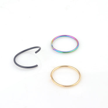Fashion Geometric Plating Stainless Steel No Inlaid Earrings Nose Ring