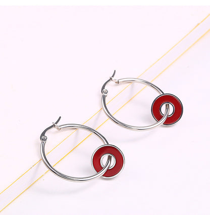 18k Gold-plated Double Circle Necklace Earrings Titanium Steel Set Wholesale Gooddiy