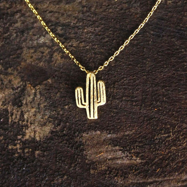 Simple Fashion Style Hollow Cactus Necklace