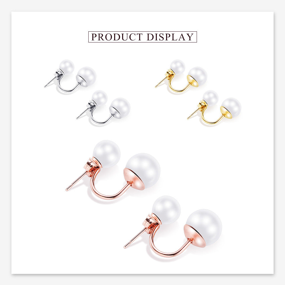 1 Pair Simple Style Geometric Titanium Steel Ear Studs