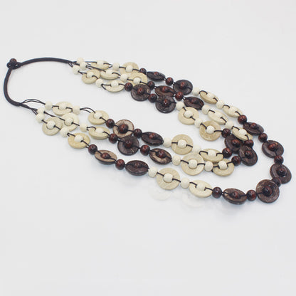 Ethnic Style Geometric Coconut Shell Wholesale Necklace