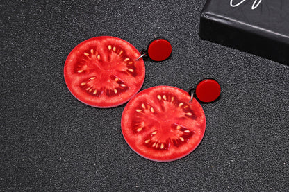 Gooddiy Jewelry Wholesale Simple Fruit Watermelon Strawberry Lemon Cherry Earrings