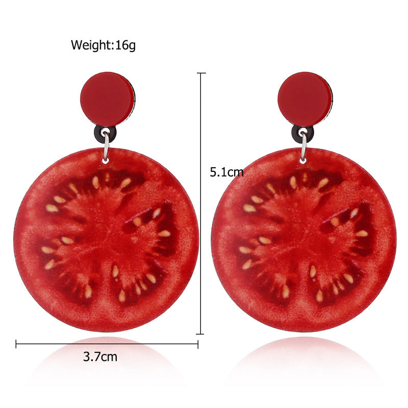 Gooddiy Jewelry Wholesale Simple Fruit Watermelon Strawberry Lemon Cherry Earrings