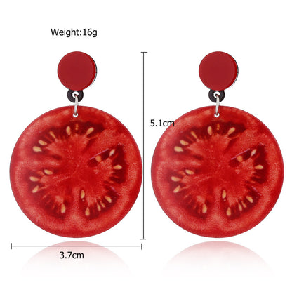 Gooddiy Jewelry Wholesale Simple Fruit Watermelon Strawberry Lemon Cherry Earrings