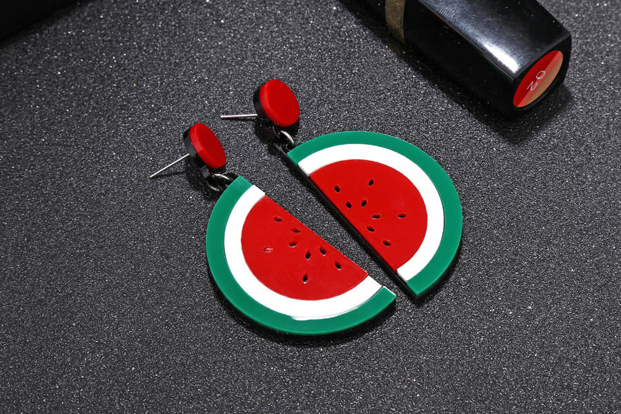 Gooddiy Jewelry Wholesale Simple Fruit Watermelon Strawberry Lemon Cherry Earrings