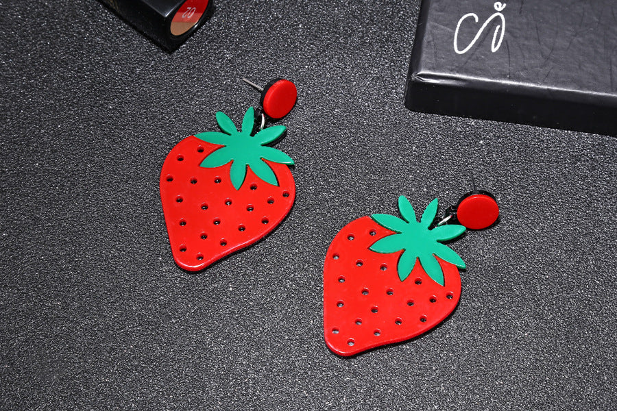 Gooddiy Jewelry Wholesale Simple Fruit Watermelon Strawberry Lemon Cherry Earrings