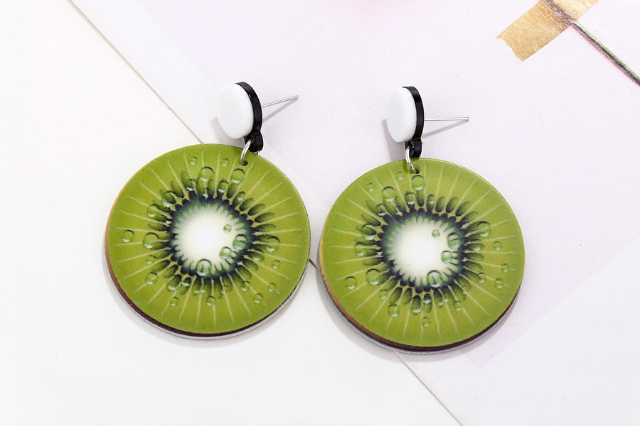 Gooddiy Jewelry Wholesale Simple Fruit Watermelon Strawberry Lemon Cherry Earrings