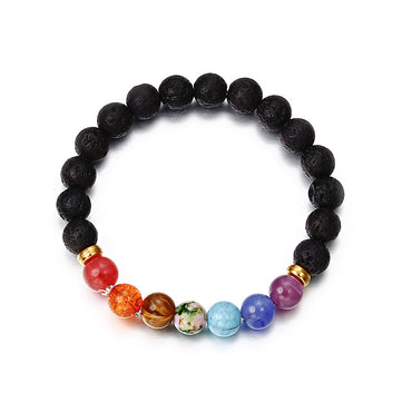 Retro Geometric Natural Stone Volcanic Rock Bracelets