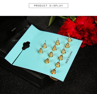 Gooddiy Simple Water Drop Rhinestone Flower Earring Multi-piece Set Wholesale Jewelry
