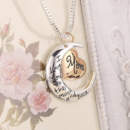 New Fashion Love Pendant I Love You Mom Sweater Chain Necklace Yiwu Gooddiy Wholesale