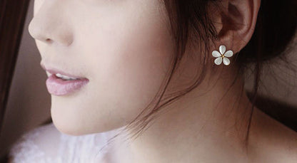 Gooddiy Korean Style Cute Opal Flower Earrings Wholesale Jewelry