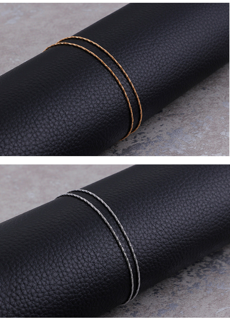 European And American New Style Stainless Steel Round Bone Chain Necklaces