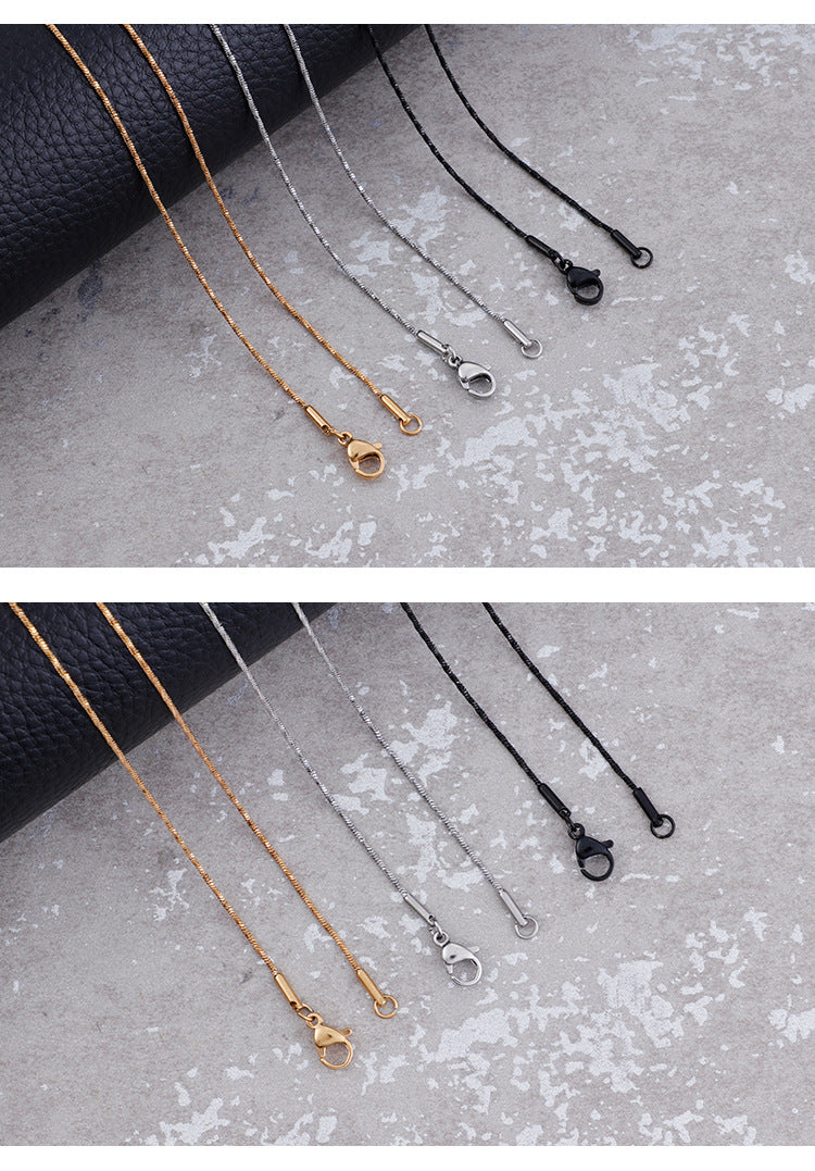 European And American New Style Stainless Steel Round Bone Chain Necklaces