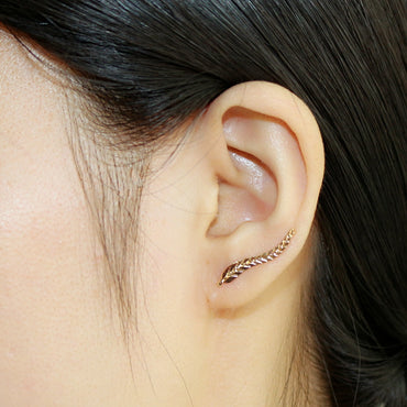 Ear Clip Personality Alloy Metal Tree Leaf Earrings Ear Clips Wild Earrings Ear Jewelry