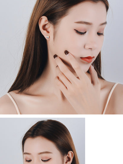 1 Pair Ig Style Cute Whale Plating Hollow Out Copper Ear Studs