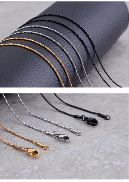 European And American New Style Stainless Steel Round Bone Chain Necklaces