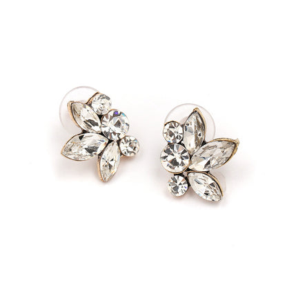 New Style Leaf Diamond Stud Earrings