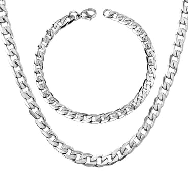 Fashion Geometric Stainless Steel Plating Bracelets Necklace