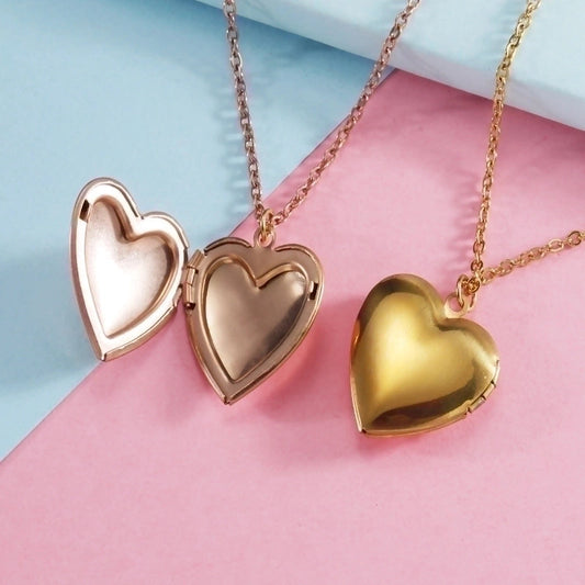 Fashion Heart Shape Stainless Steel Plating Pendant Necklace 1 Piece