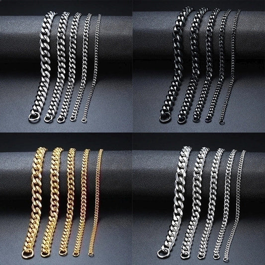 Hip-hop Geometric Stainless Steel Gold Plated Gold Plated Bracelets