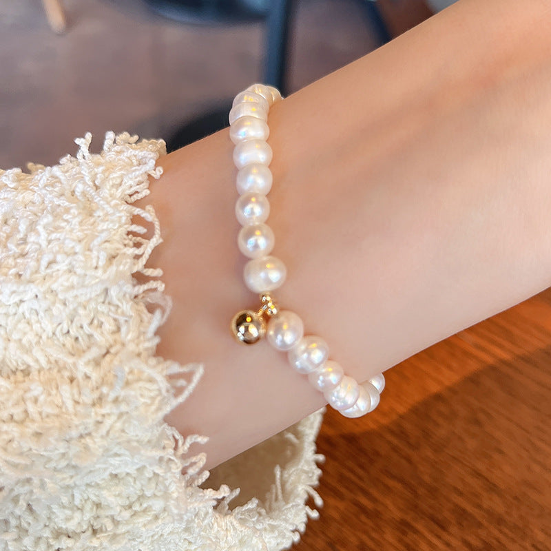 Fashion Round Pearl Beaded Bracelets 1 Piece