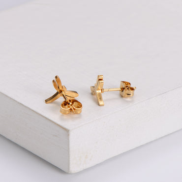 1 Set Simple Style Dragonfly Plating Stainless Steel Ear Studs