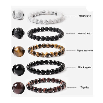 Ethnic Style Geometric Natural Stone Beaded Bracelets