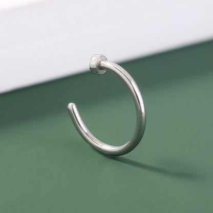 Fashion New Personality Exaggerated Stainless Steel False Nose Ring C-shaped Nose Nail Jewelry