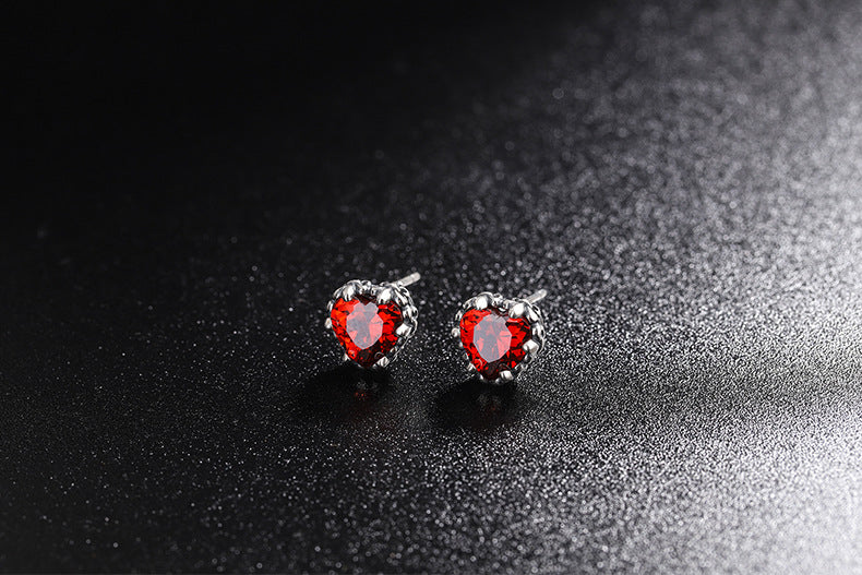 1 Pair Simple Style Geometric Inlay Sterling Silver Zircon Earrings