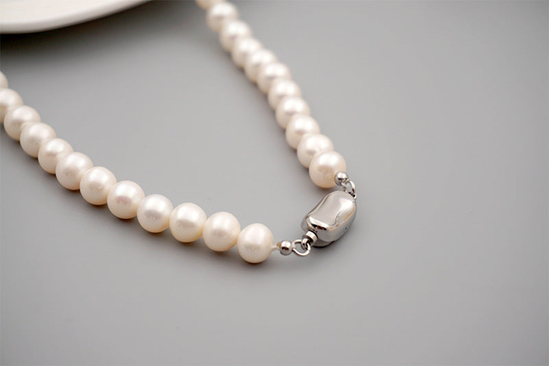 Simple Style Round Pearl Beaded Bracelets Necklace 1 Piece