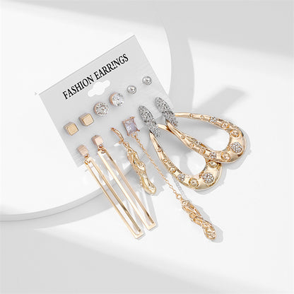 Fashion Geometric Alloy Plating Artificial Pearls Women's Earrings 1 Set