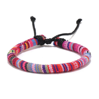 Ethnic Style Geometric Cloth Wholesale Drawstring Bracelets