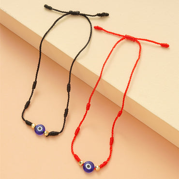 Simple Style Devil's Eye Plastic Resin Rope Braid Unisex Bracelets