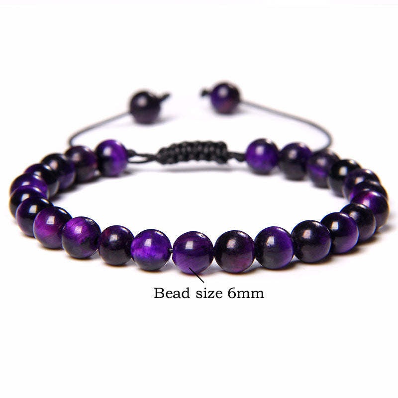 1 Piece Fashion Gradient Color Tiger Eye Beaded Bracelets