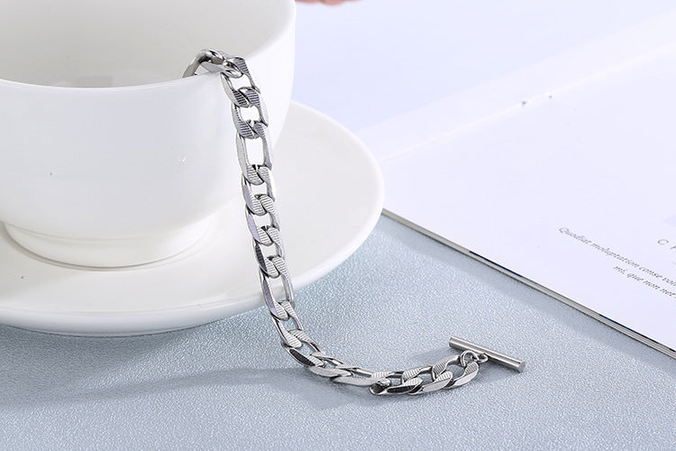 European And American Stainless Steel Jewelry Simple Trendy Ot Buckle Stainless Steel Bracelet Wholesale