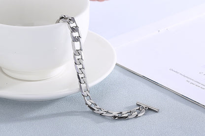 European And American Stainless Steel Jewelry Simple Trendy Ot Buckle Stainless Steel Bracelet Wholesale