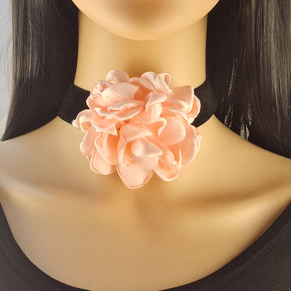 Cute Sweet Flower Cloth Women's Choker