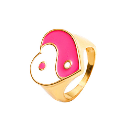 Wholesale Jewelry Heart Tai Chi Ring Gooddiy