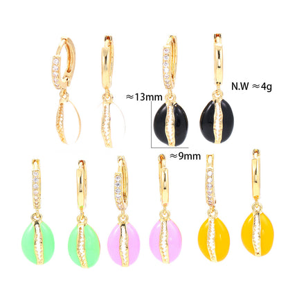 Wholesale Fashion Dripping Color Earrings