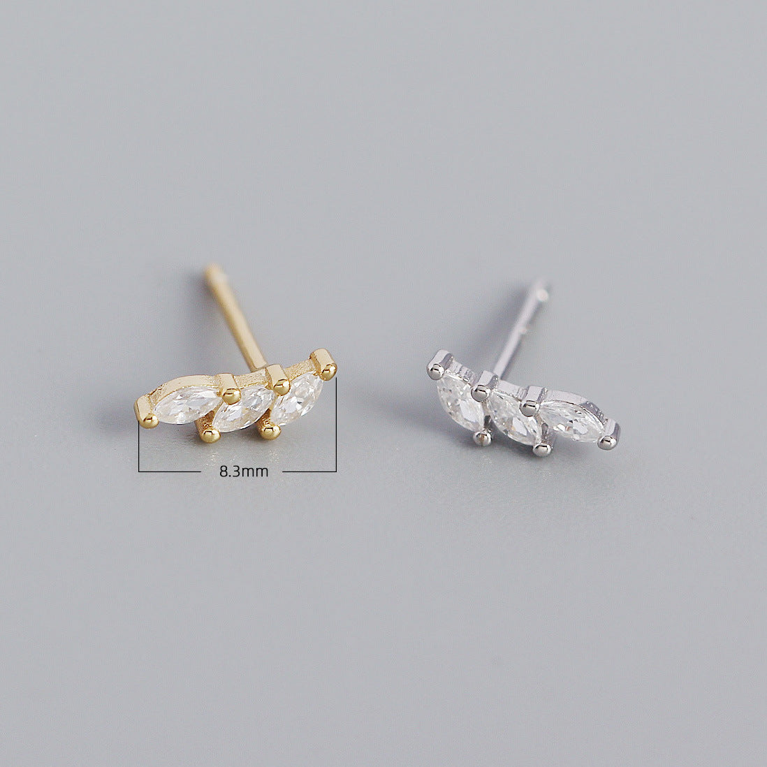 Fashion Geometric Plating Gem Earrings Ear Studs