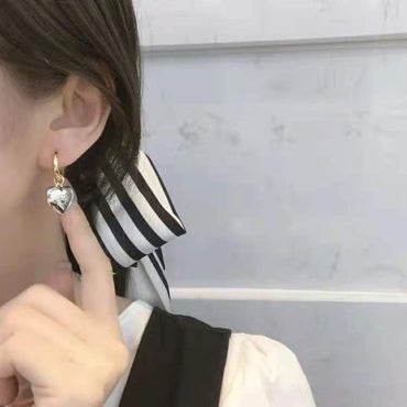 Simple Style Heart Shape Alloy Plating Women's Drop Earrings