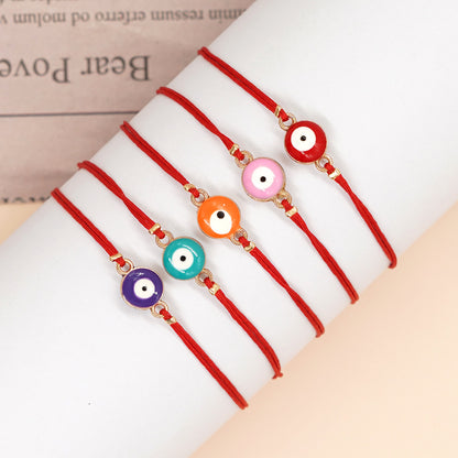 1 Piece Ethnic Style Eye Alloy Rope Enamel Unisex Bracelets