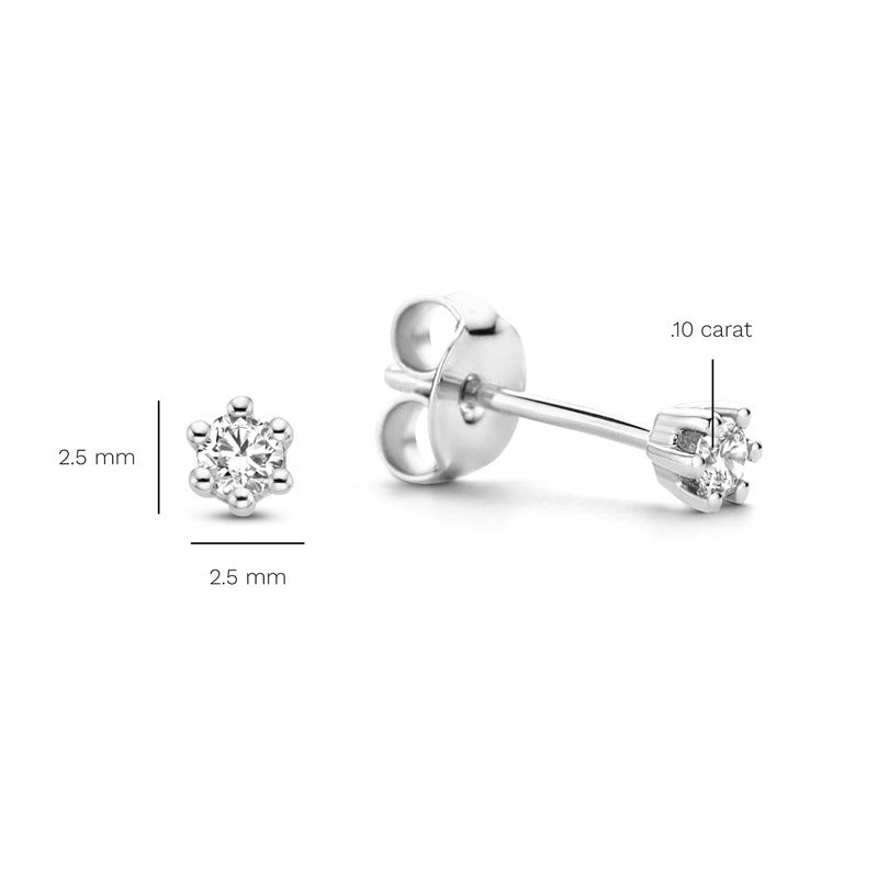 1 Pair Simple Style Geometric Plating Sterling Silver Ear Studs