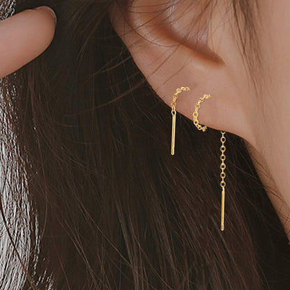 Cross-border new  explosive ear threads are mostly plated with simple earrings, and the manufacturers are directly supplied