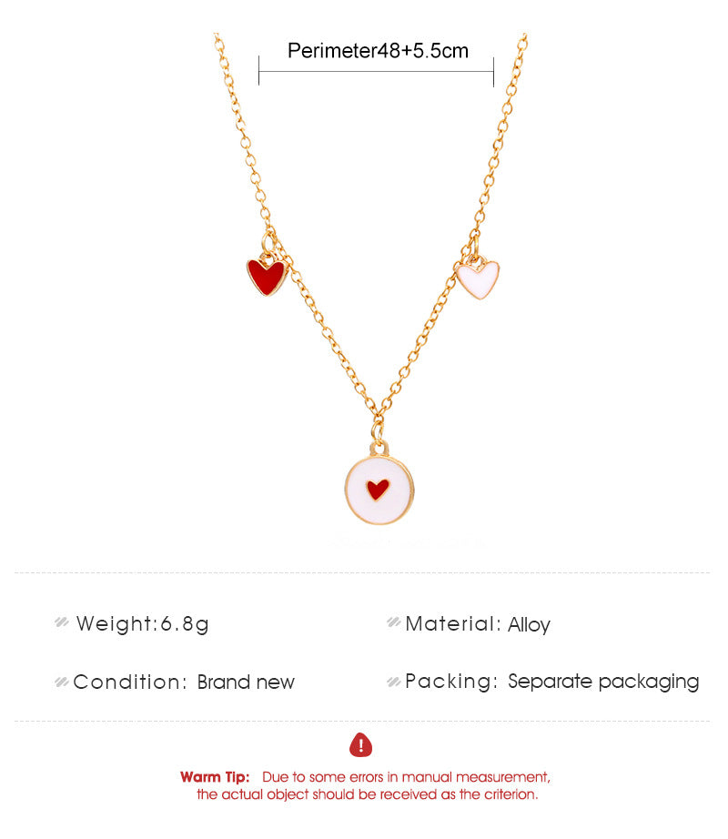 Korean Red Heart Pendant Necklace Wholesale Gooddiy