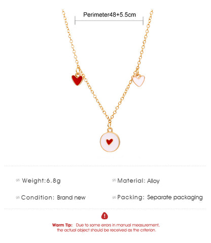 Korean Red Heart Pendant Necklace Wholesale Gooddiy