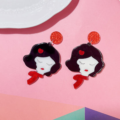 1 Pair Cartoon Style Cartoon Character Arylic Drop Earrings