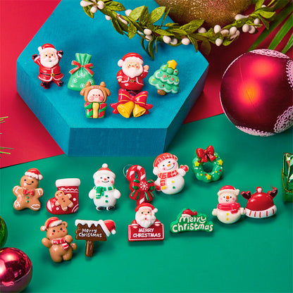 1 Pair Cute Christmas Tree Santa Claus Gingerbread Plating Arylic Ear Studs