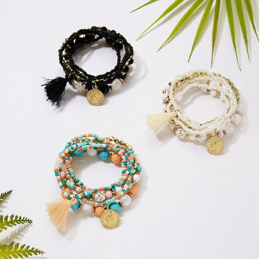 Fashion Geometric Alloy Beaded Women's Bracelets 1 Set